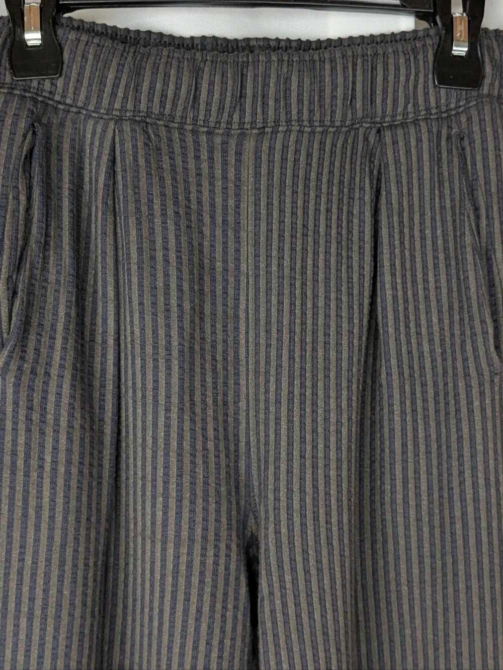NWOT Zara Gray Pinstripe Casual Trousers Drawstring Pants Men's Size Small
